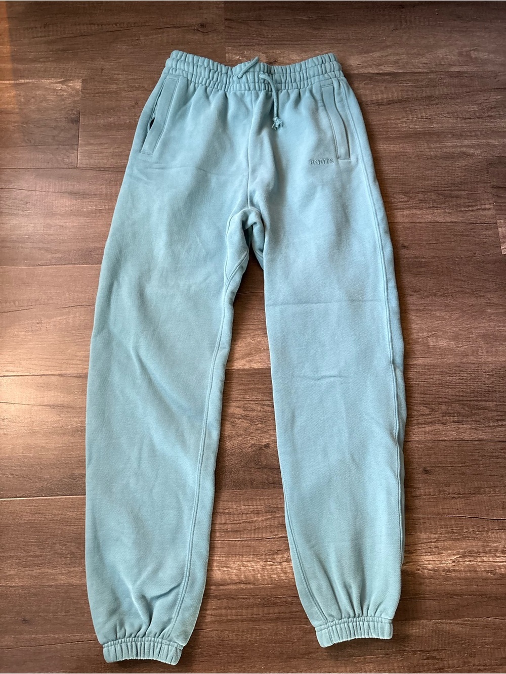 Roots Organic Cooper Cuffed Sweatpants Light Dust Blue Size 2